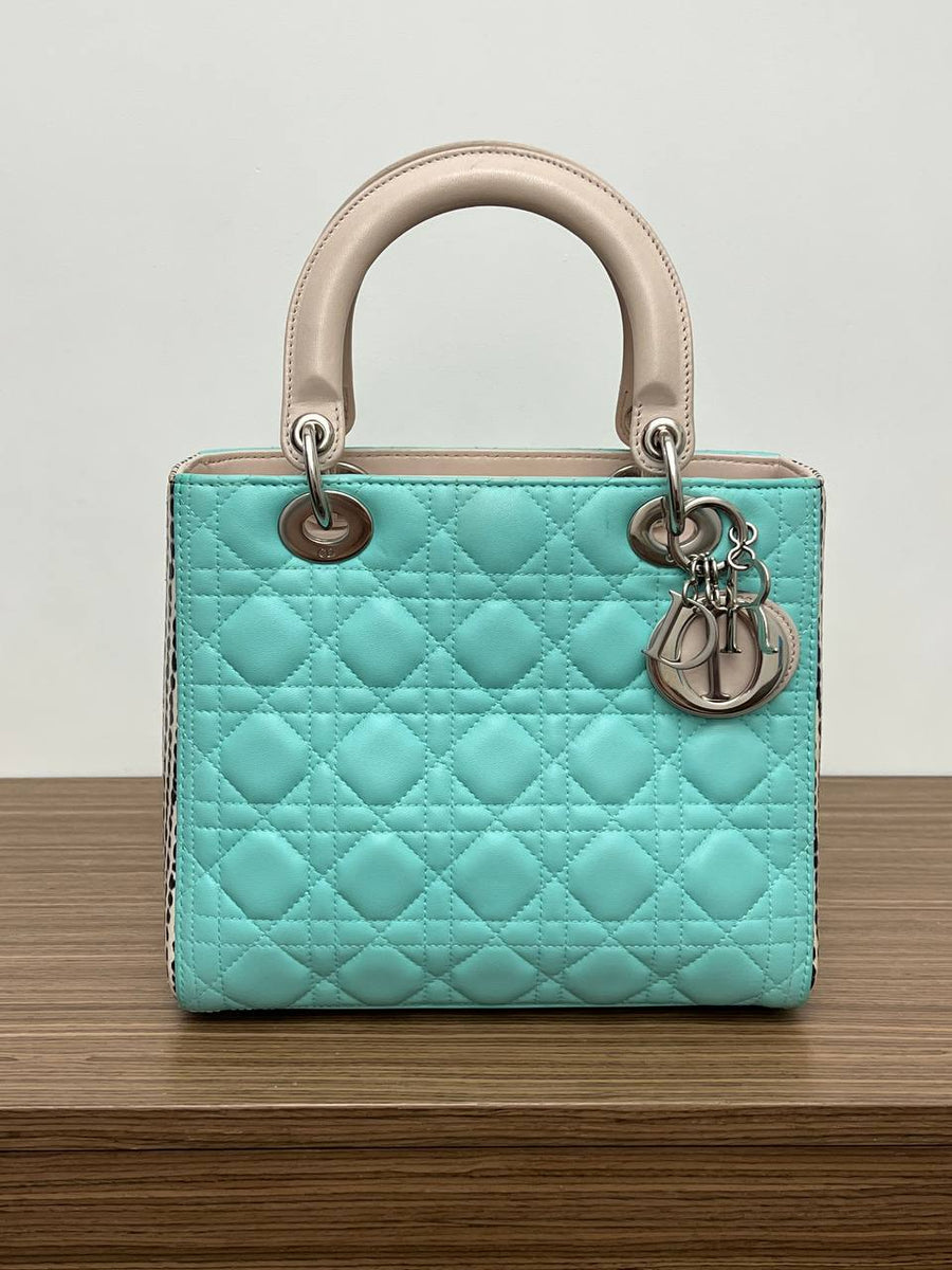 【ヴィンテージ】Rank:A☆Dior イエローグリーン ミディアム BAG ll09481_dior_green_top_handle_