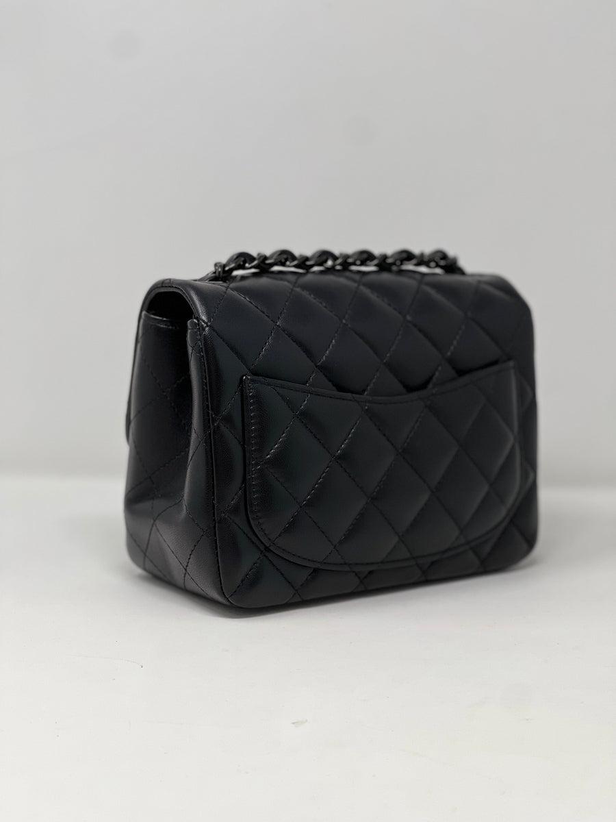 Chanel Mini Flap Square Total Black LuxCollector Vintage