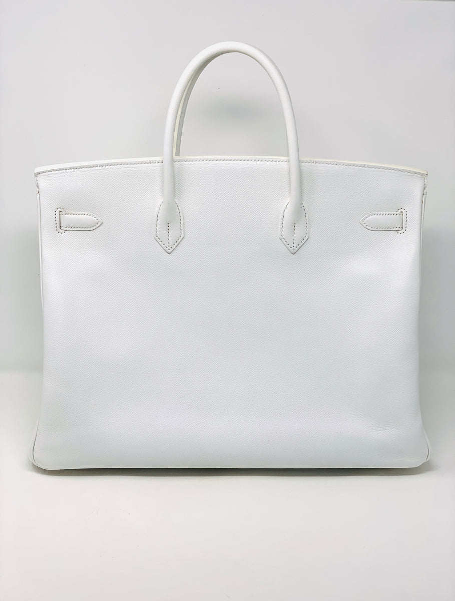 Hermes Birkin bag 30 White Swift leather Silver hardware