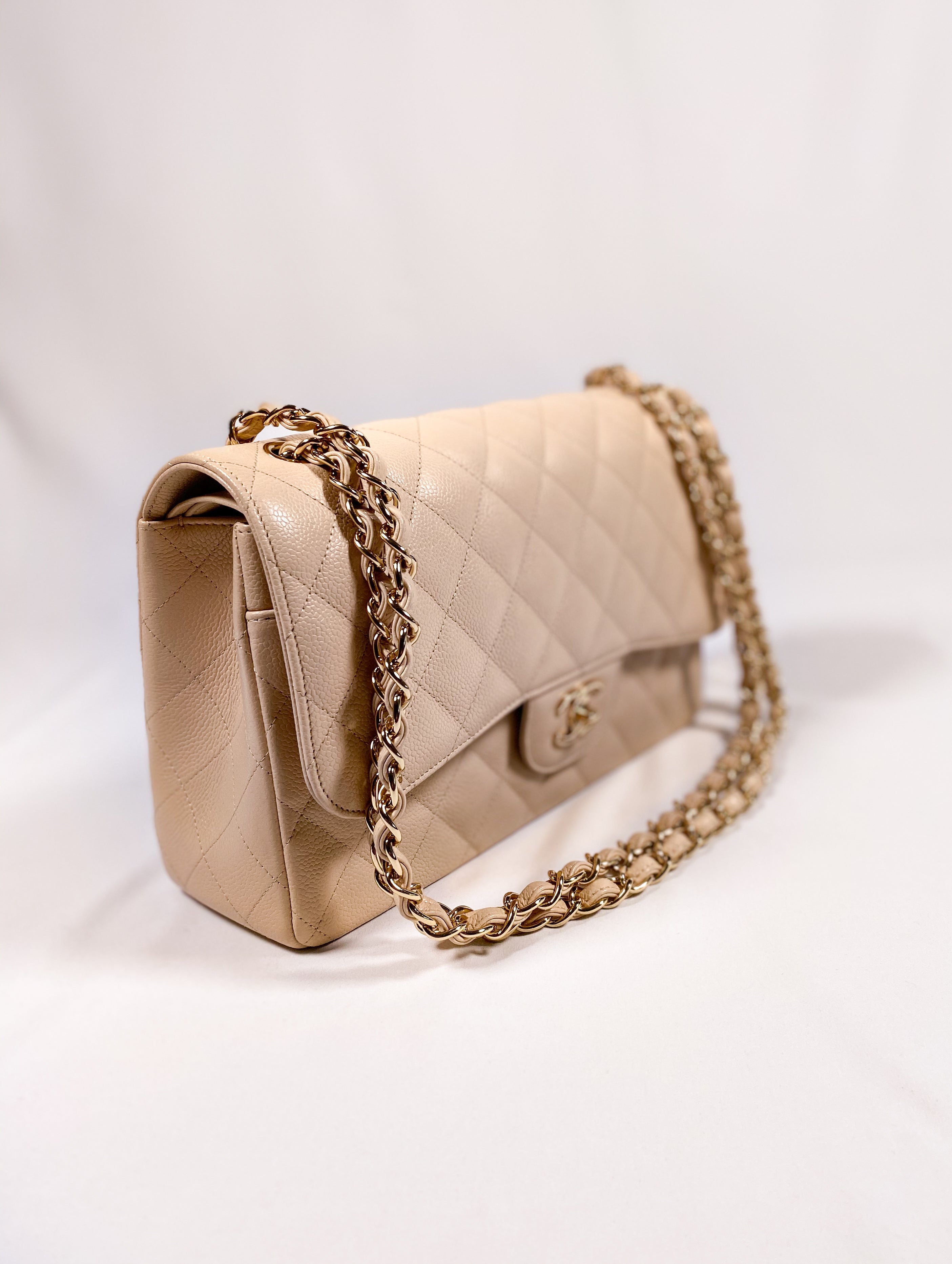 chanel small sling bag leather