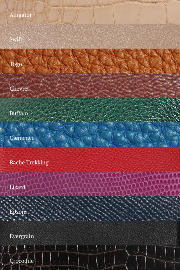 hermes leather names