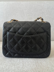 Chanel mini flap square caviar