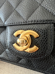 Chanel mini flap square caviar