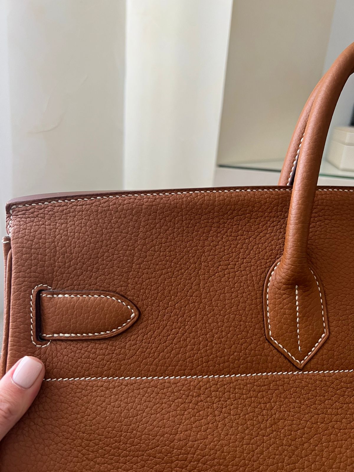 Hermes Birkin 50 HAC Etoupe Togo ﻿Leather Handbag - Authentic Pre-Owned Designer Handbags