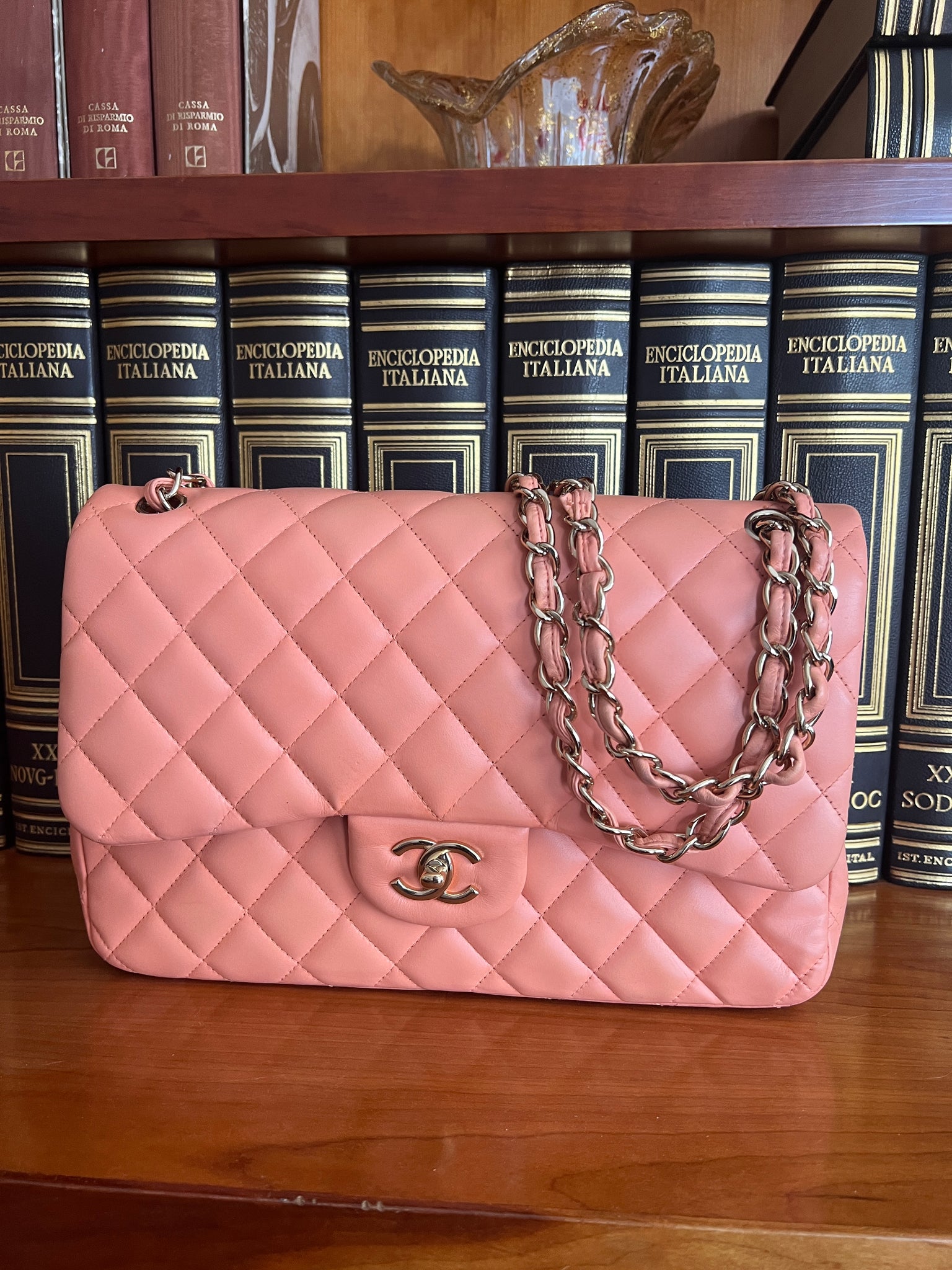 Hot Pink Chanel Classic Jumbo Flap  Red leather handbags, Chanel handbags,  Chanel handbags classic