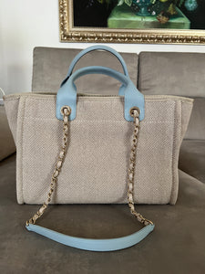 Chanel grey Deauville bag large