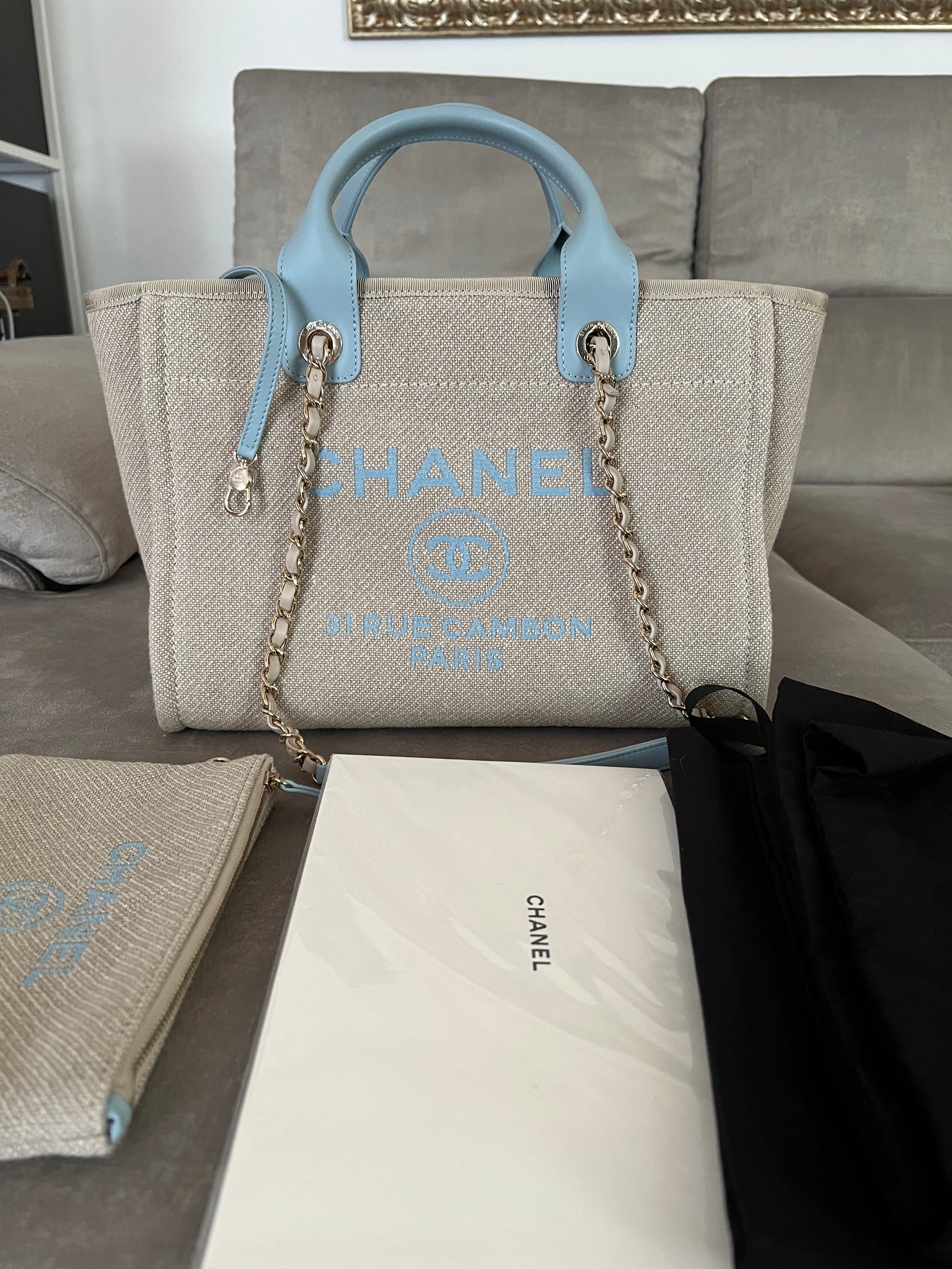 Chanel Deauville Tote w/ Pouch