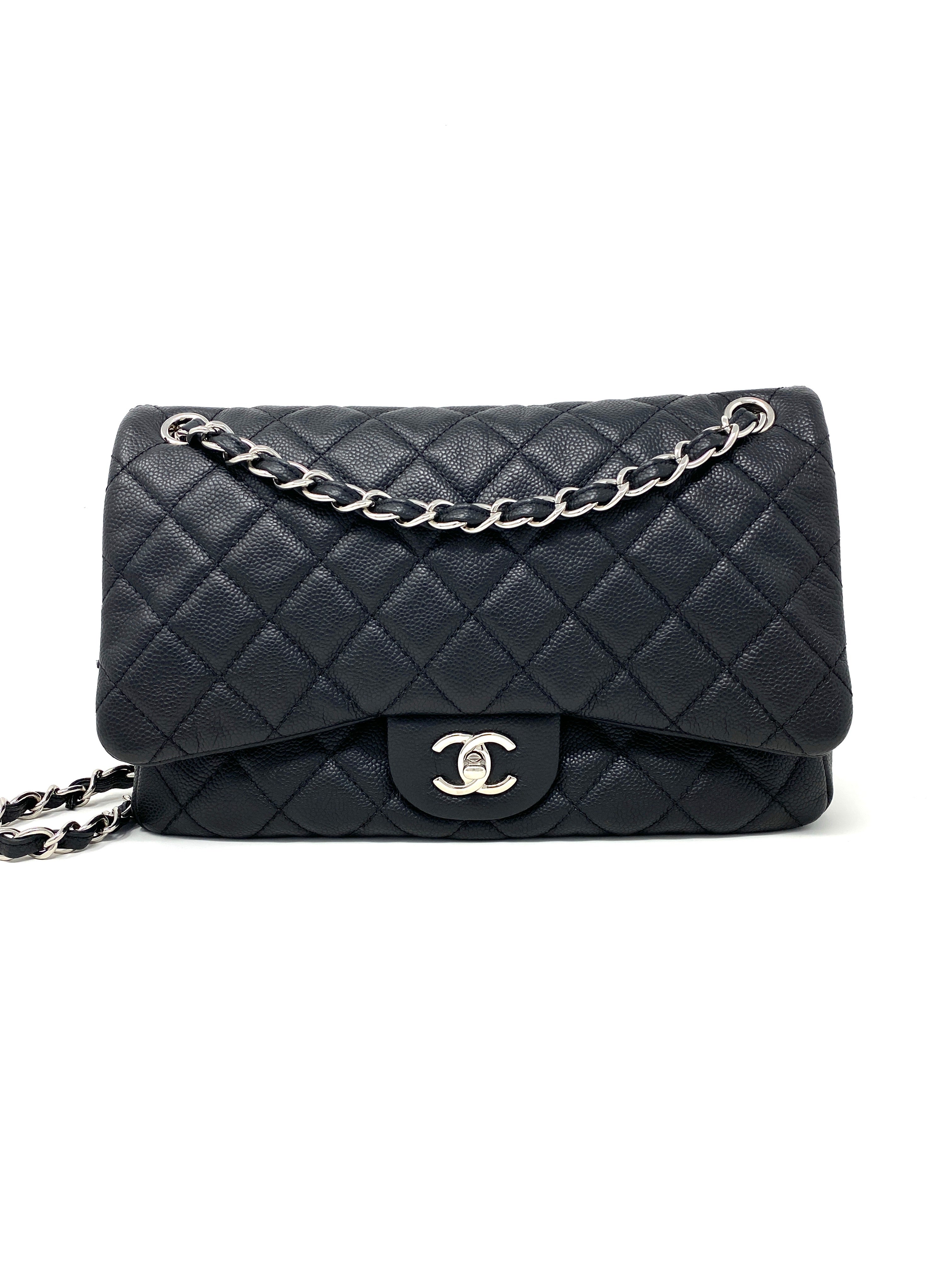 Chanel Black Quilted Caviar Leather Shiva Tote Chanel