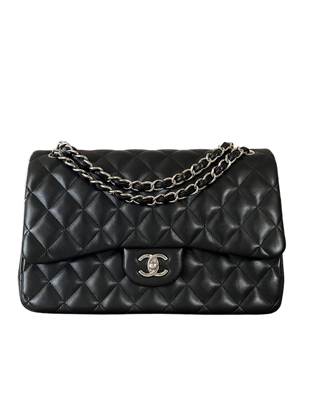 Pre-owned Chanel Timeless Jumbo Tweed Classic Flap Shoulder Bag In 蓝色