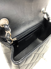 Load image into Gallery viewer, black internal of pre-owend chanel mini flap bag

