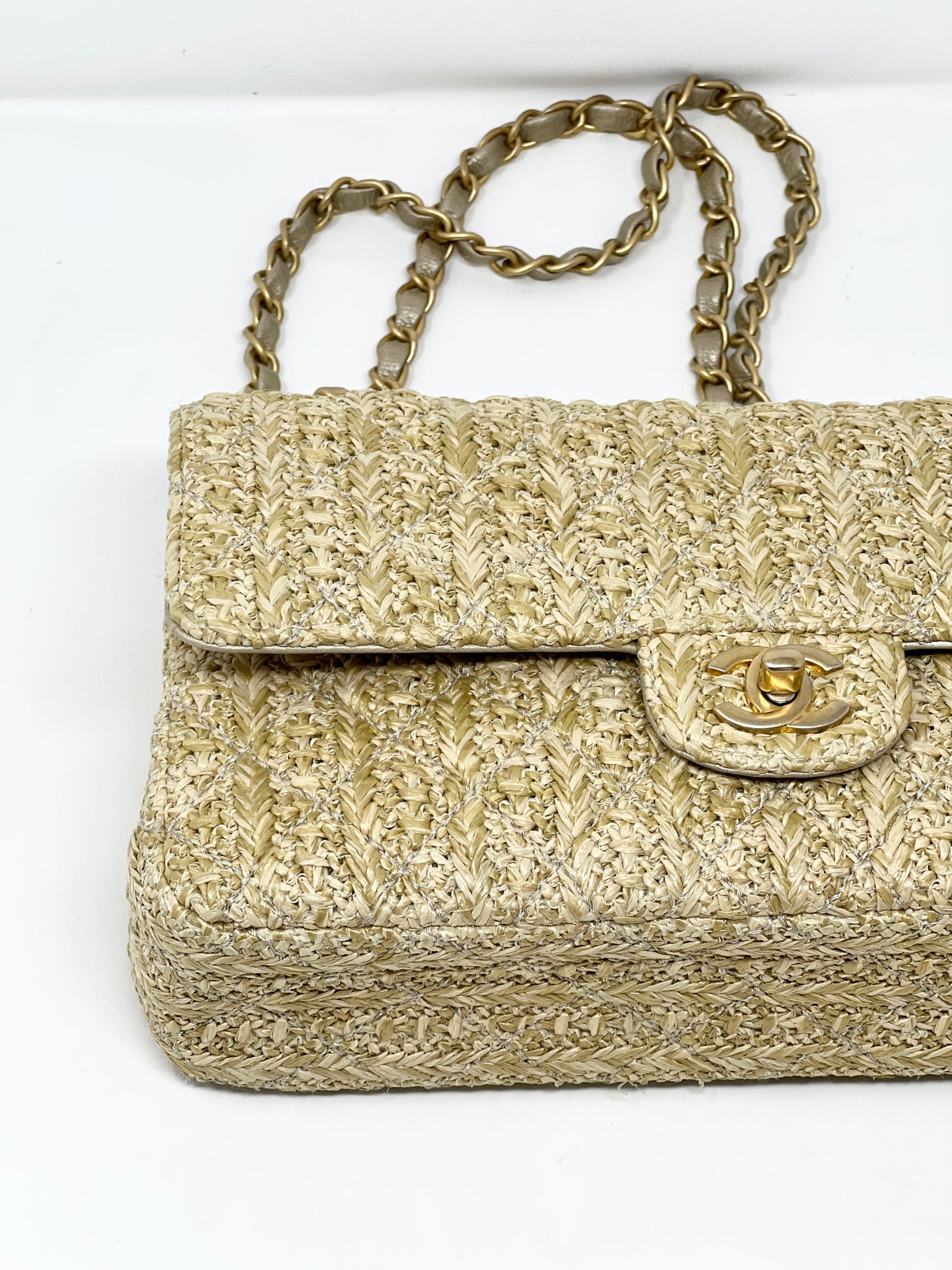Chanel Raffia Flap Bag - 11 For Sale on 1stDibs  chanel rafia bag, raffia  chanel bag, chanel raffia tote