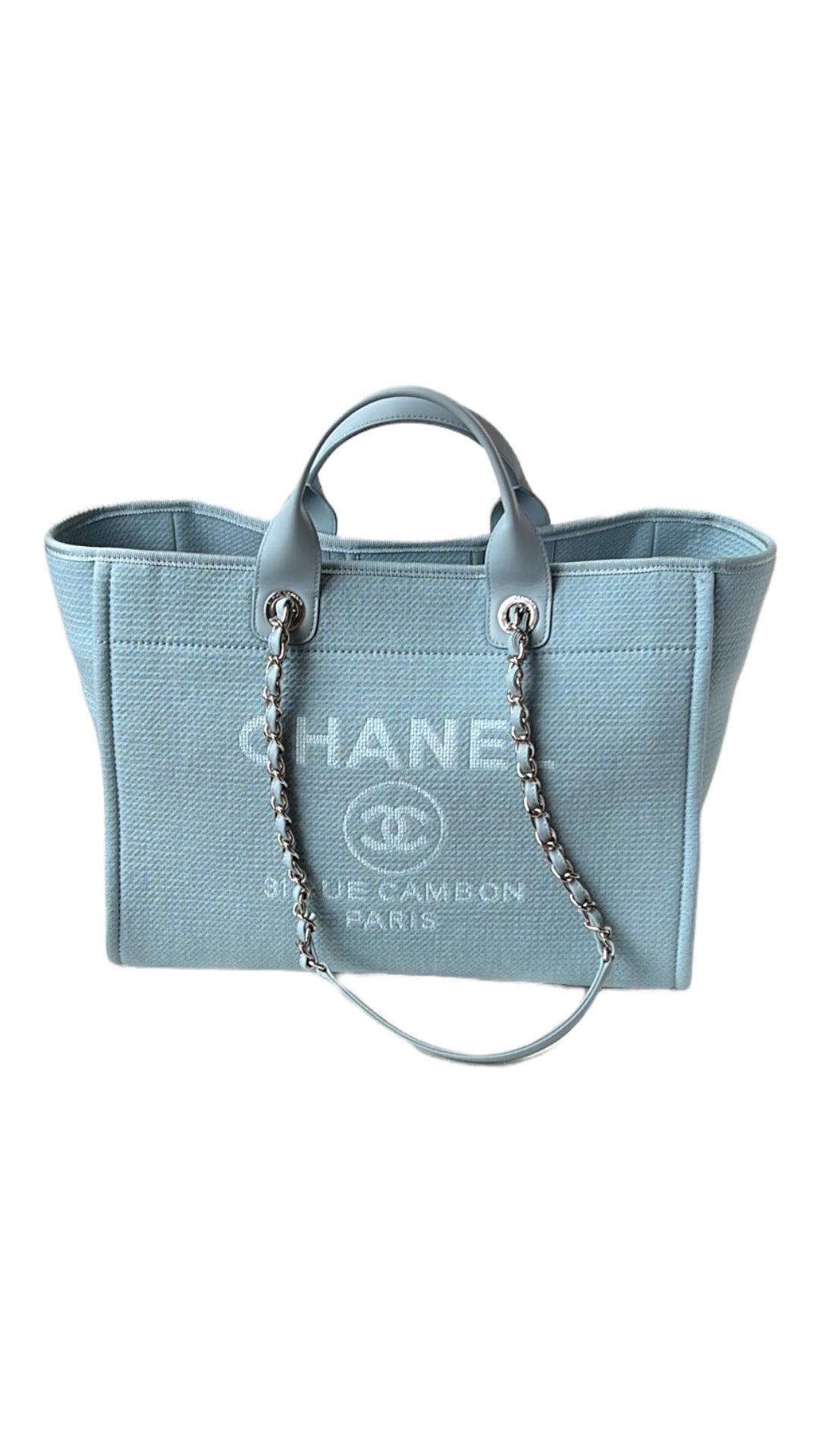Chanel Deauville Womens Totes, Blue
