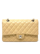 Load image into Gallery viewer, chanel classic flap medium bag beige lambskin leather

