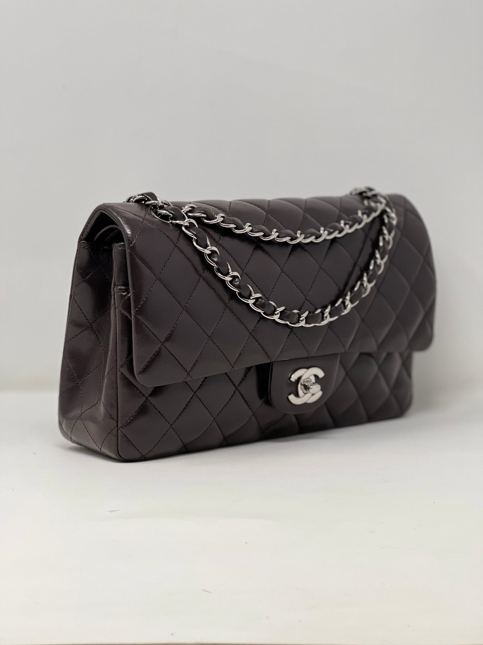Chanel Lambskin Quilted Medium Double Flap Black