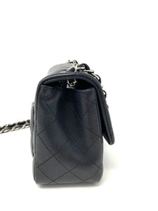 size view of chanel mini square flap handbag with affordable price