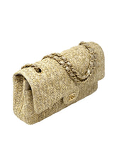 Load image into Gallery viewer, Chanel Classic Double Flap Medium Rafia Woven Straw Bag
