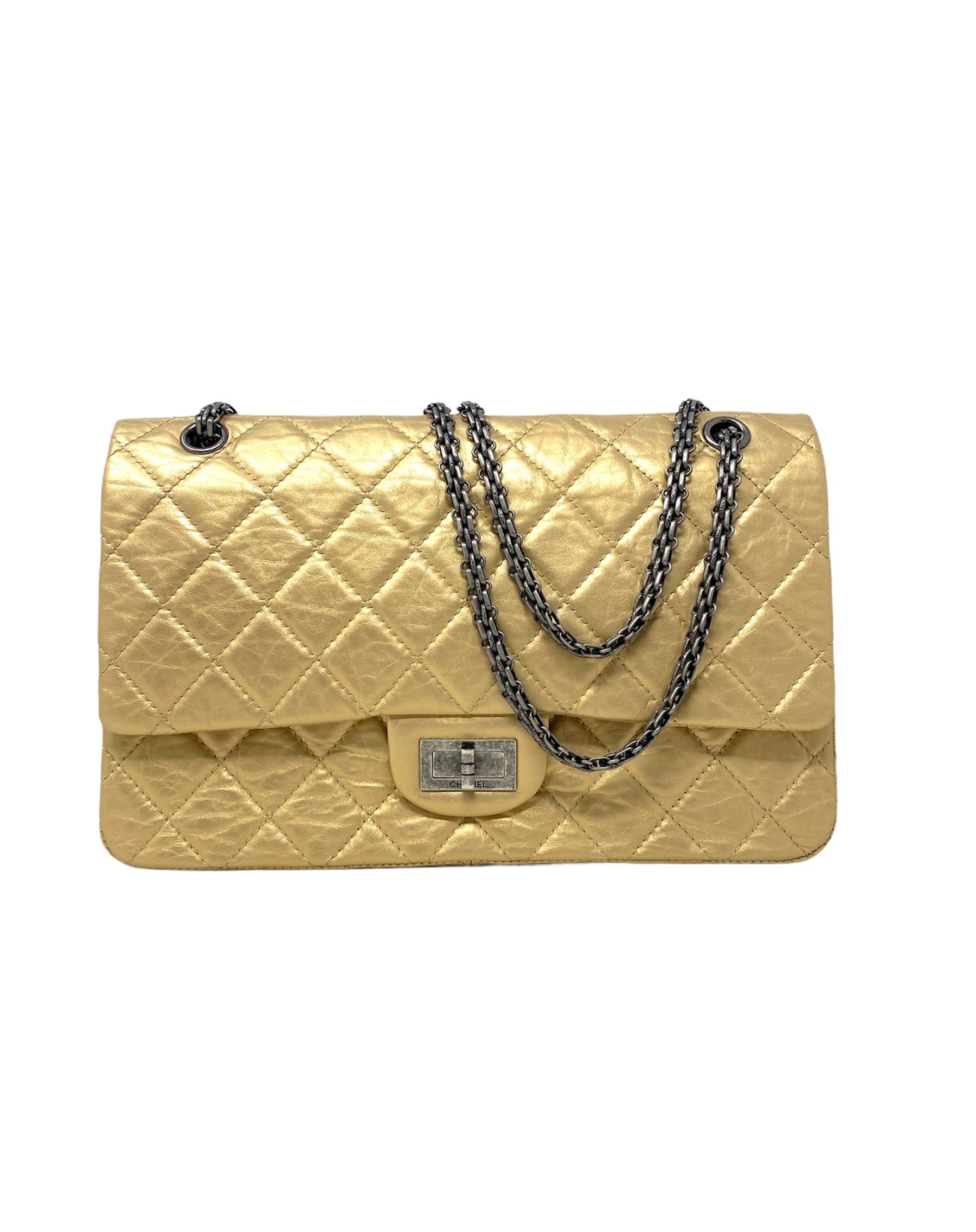 Chanel 2.55 Metaic Gold Handbag