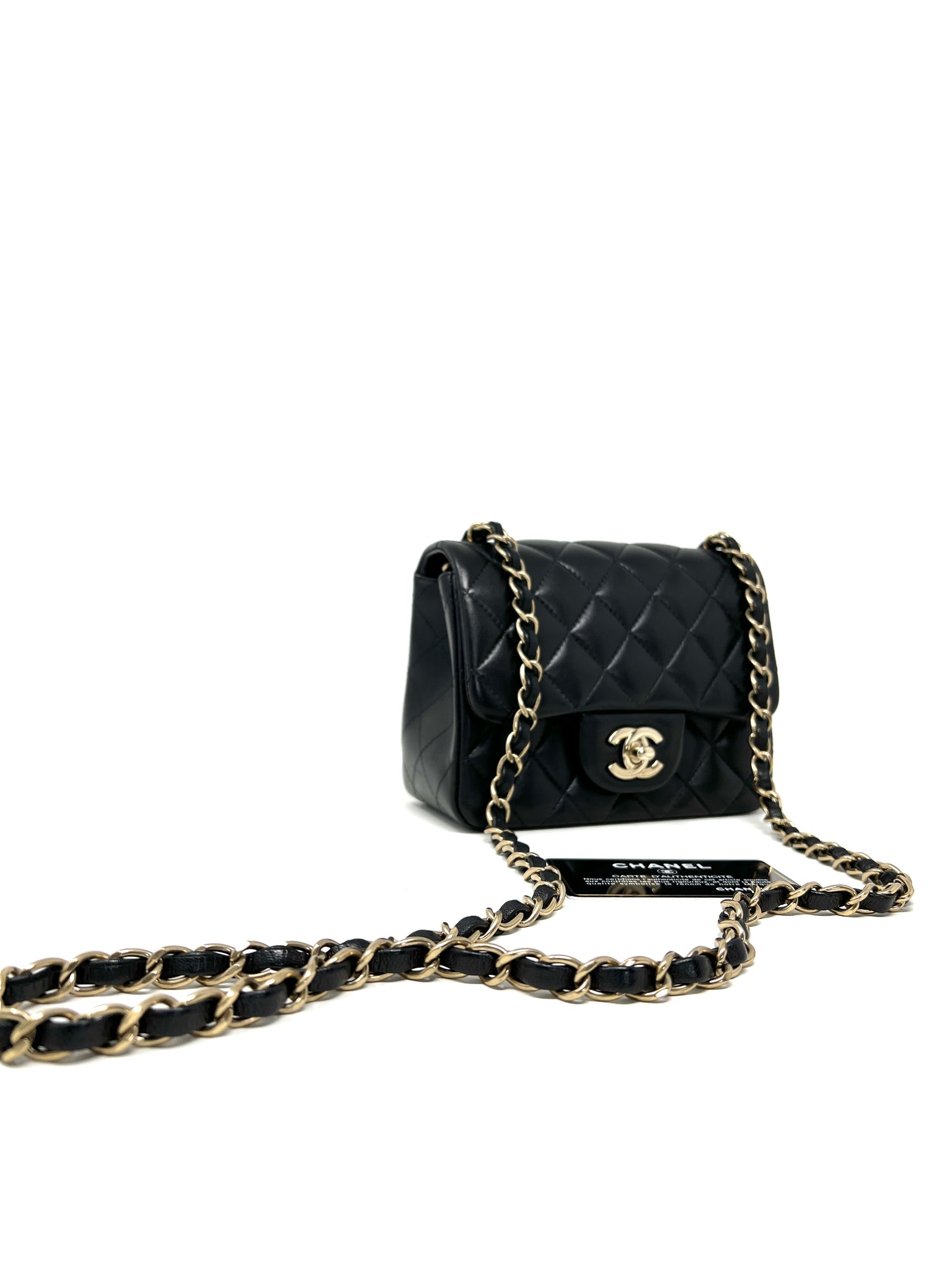 CHANEL Caviar Quilted Mini Square Flap Bag Black  FASHIONPHILE  Chanel  mini square Chanel mini Bags