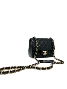 black mini purse chanel