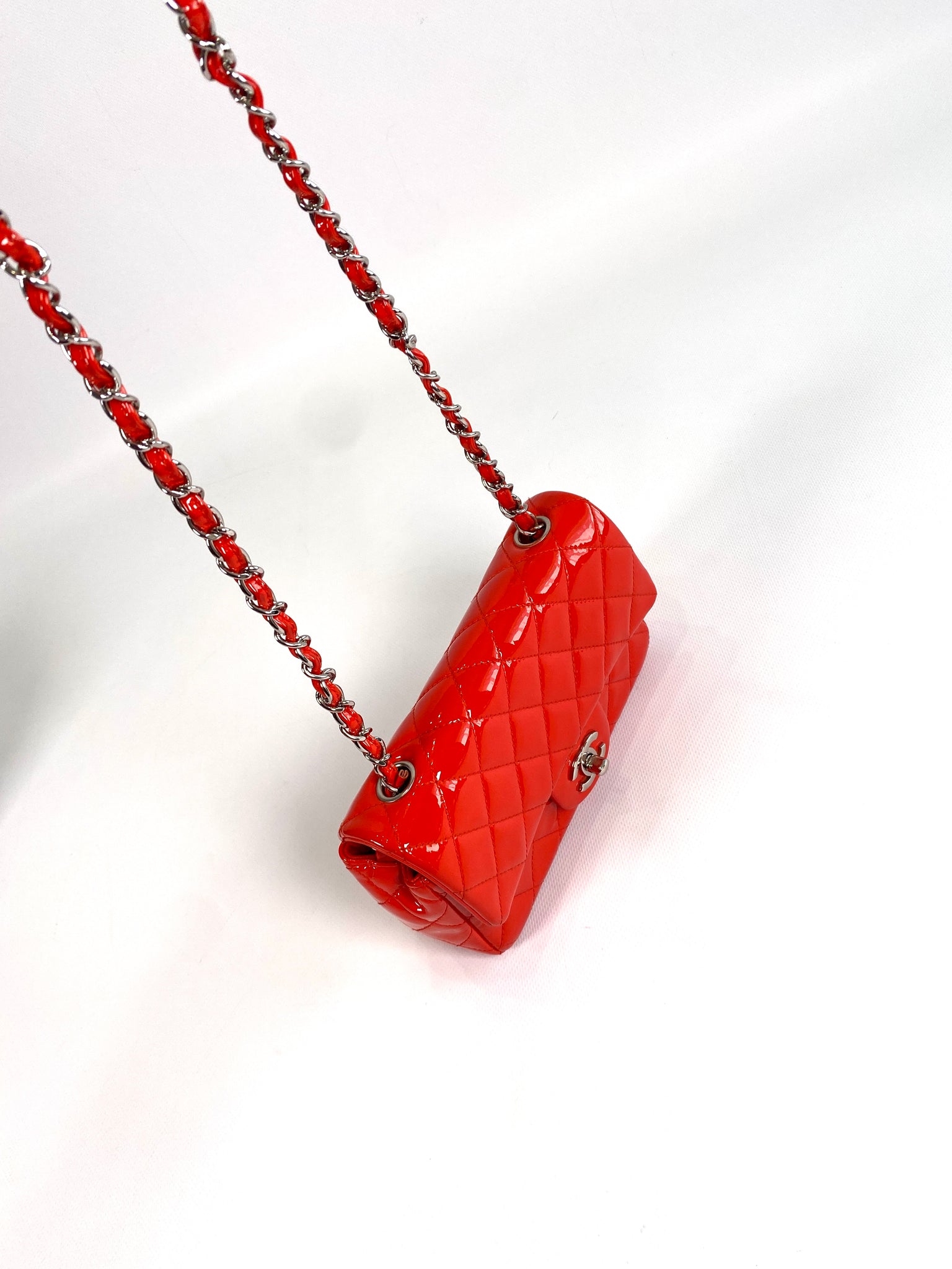 Chanel Classic Flap Rectangular Mini Bag Red Lambskin