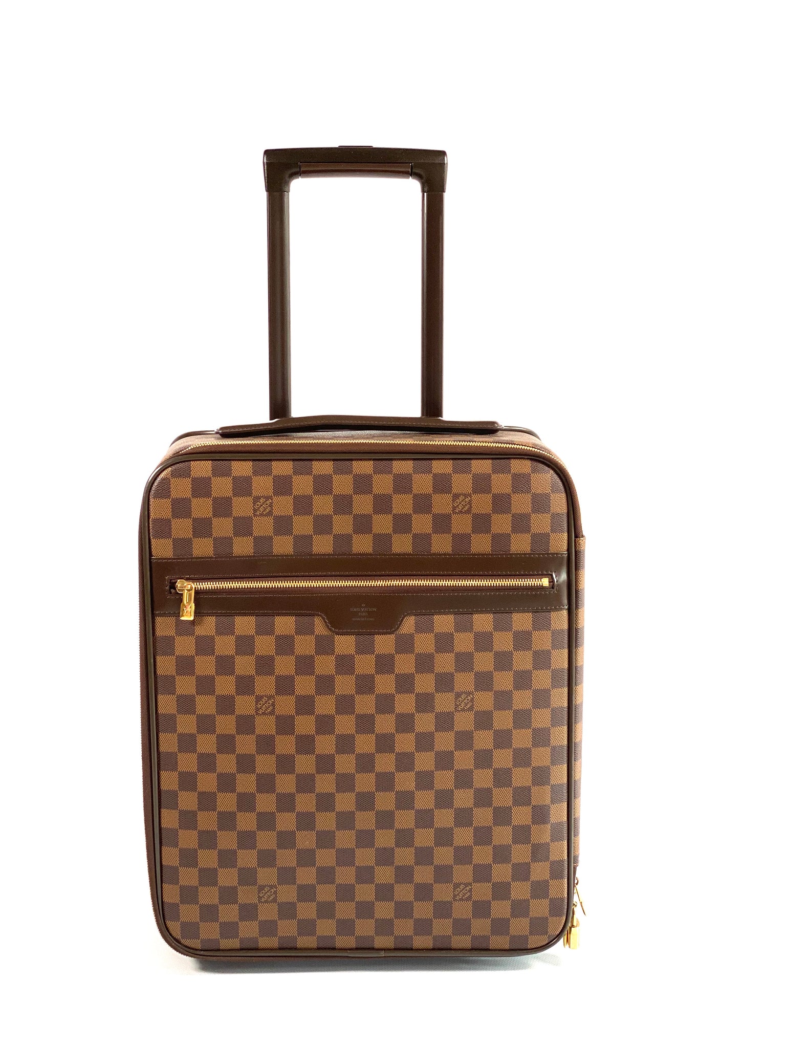Authentic LOUIS VUITTON Canvas Damier Ebene Luggage Pegase 55 Travel  Suitcase