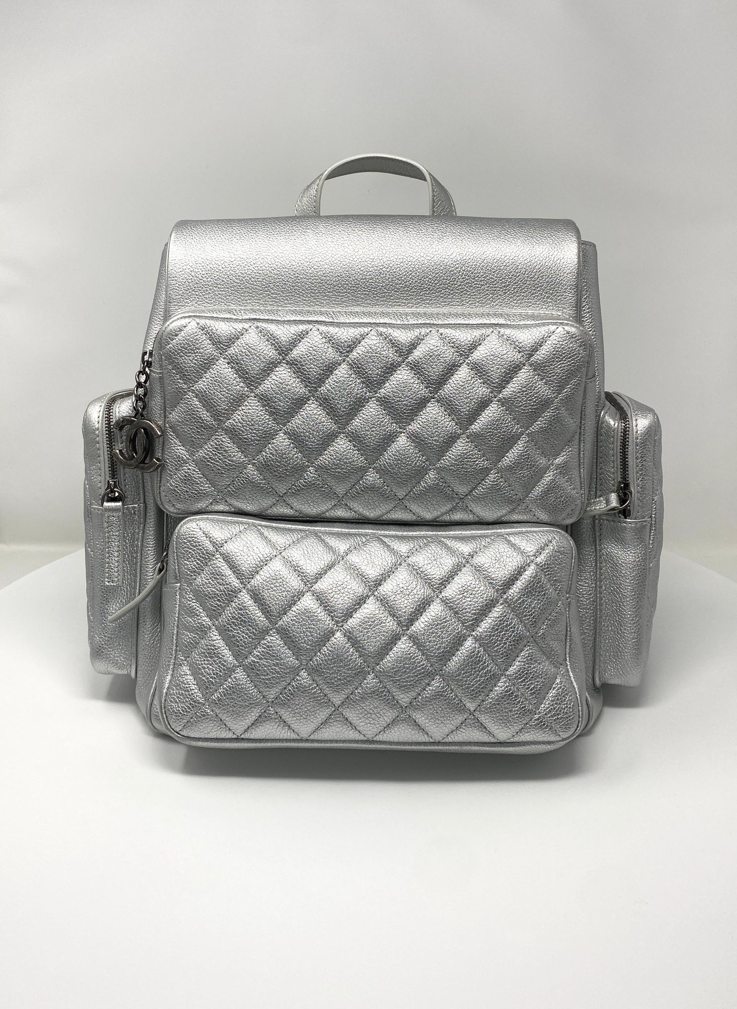 Chanel Black Quilted Lambskin Backpack - Vintage Lux